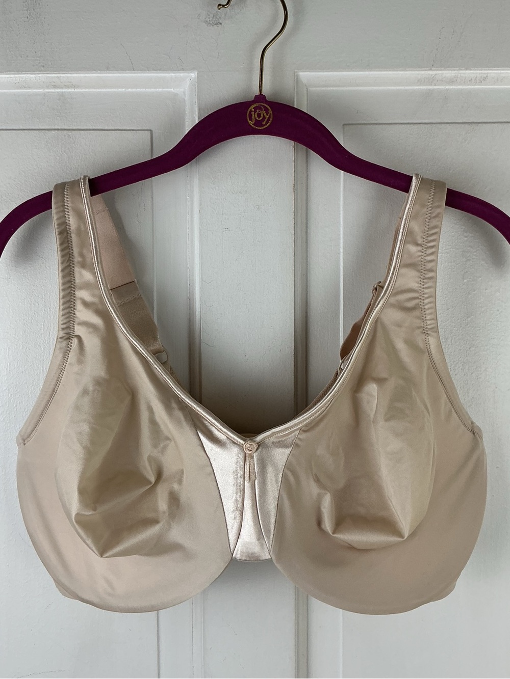 Olga 35002 40DDD Cream Signature Support Underwire Satin Bra